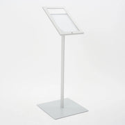 Espositore a Leggio con Piantana 29x47,7x2,3 cm in Alluminio Porta Menù Silver