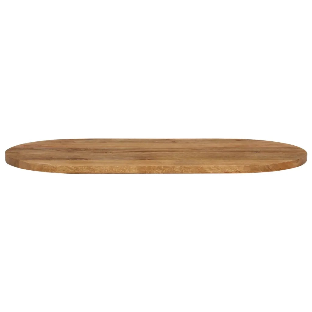 Piano Tavolo | Superficie Tavolo | Piano Scrivania 120x60x3,8 cm Ovale in Legno Massello di Mango