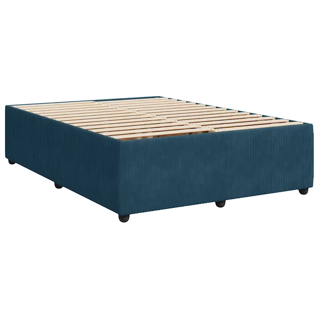 Giroletto a Molle con Materasso Blu 140x200 cm in Velluto 3294674