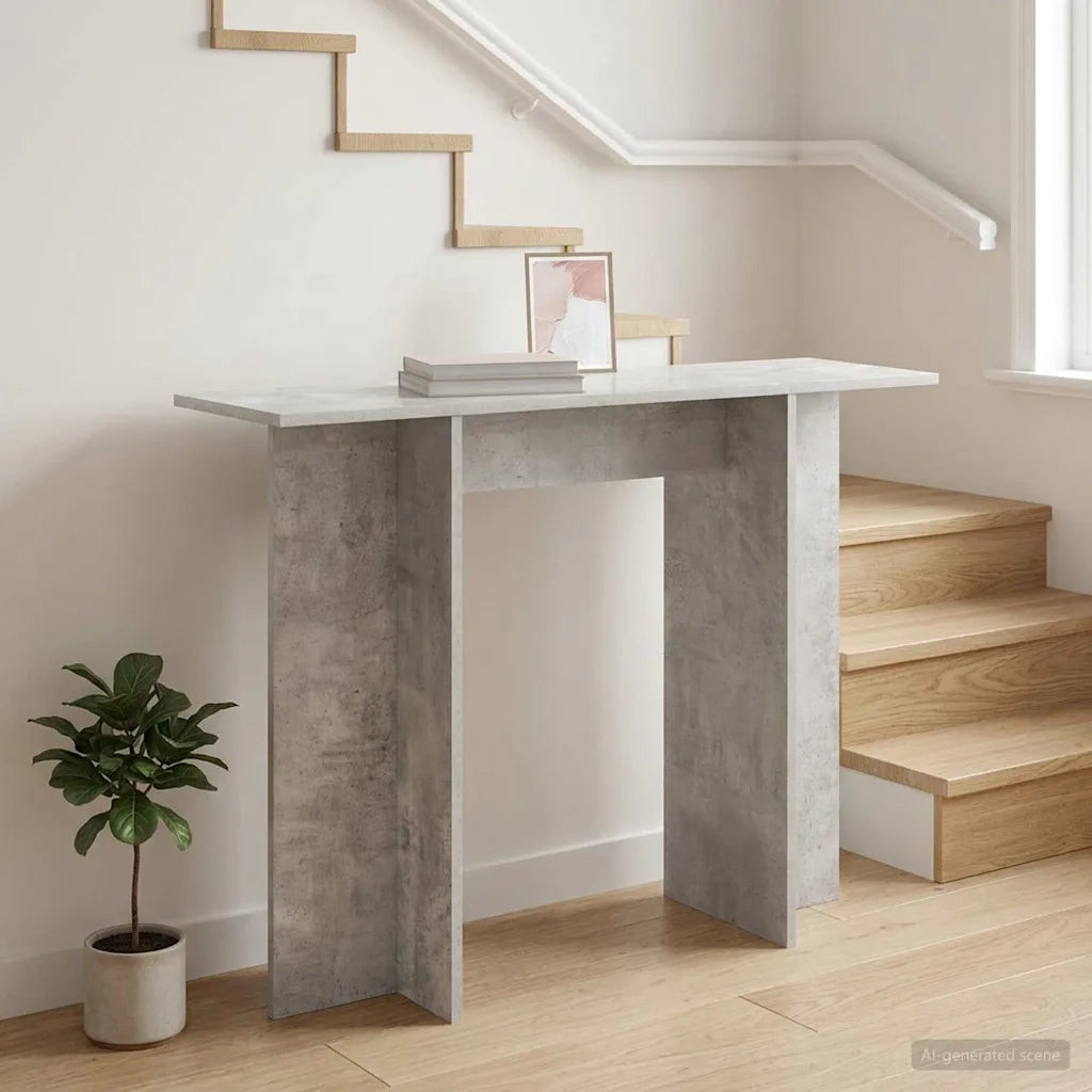 Tavolo consolle Grigio Cemento 100 x 30 x 75 cm 8001170