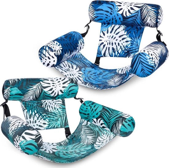 Hangmat e poltrona galleggiante - Waterlounge per feste in piscina - piacere di spiaggia e relax estivo - 2 pezzi