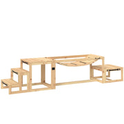 Set di agility per cani, set da 4 pezzi per l'addestramento del cane con ponte, scale, piattaforma, attrezzatura per agility realizzata in legno di