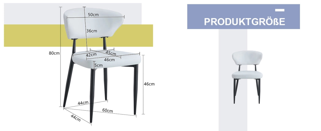Sedia da pranzo ergonomica minimalista bianca con schienale curvo, dal design confortevole, che apre la strada a una nuova postura di seduta all'inseg