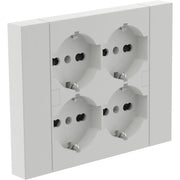 MULTRIPRESA DA PARETE SCHUKO 'QUADRA' Colore bianco - ELECTRALINE