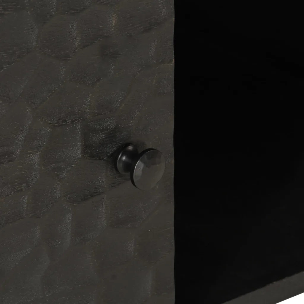 Tavolino da Salotto-Tavolino da soggiorno-Tavolo Nero 100x54x40cm in Legno Massello di Mango 291996