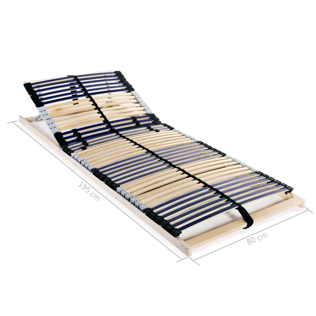 Letto singolo | Letto per adulti | Reti a Doghe 2 pz 7 Zone con 42 Doghe in Legno 80x200 cm