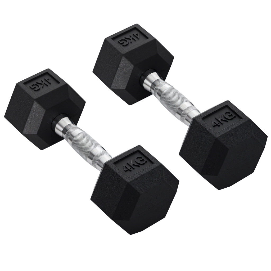 Set Hantel 2 Pezzi ¨C Minimal ¨C 2x4 kg, Ghisa, Impugnatura Zigrinata