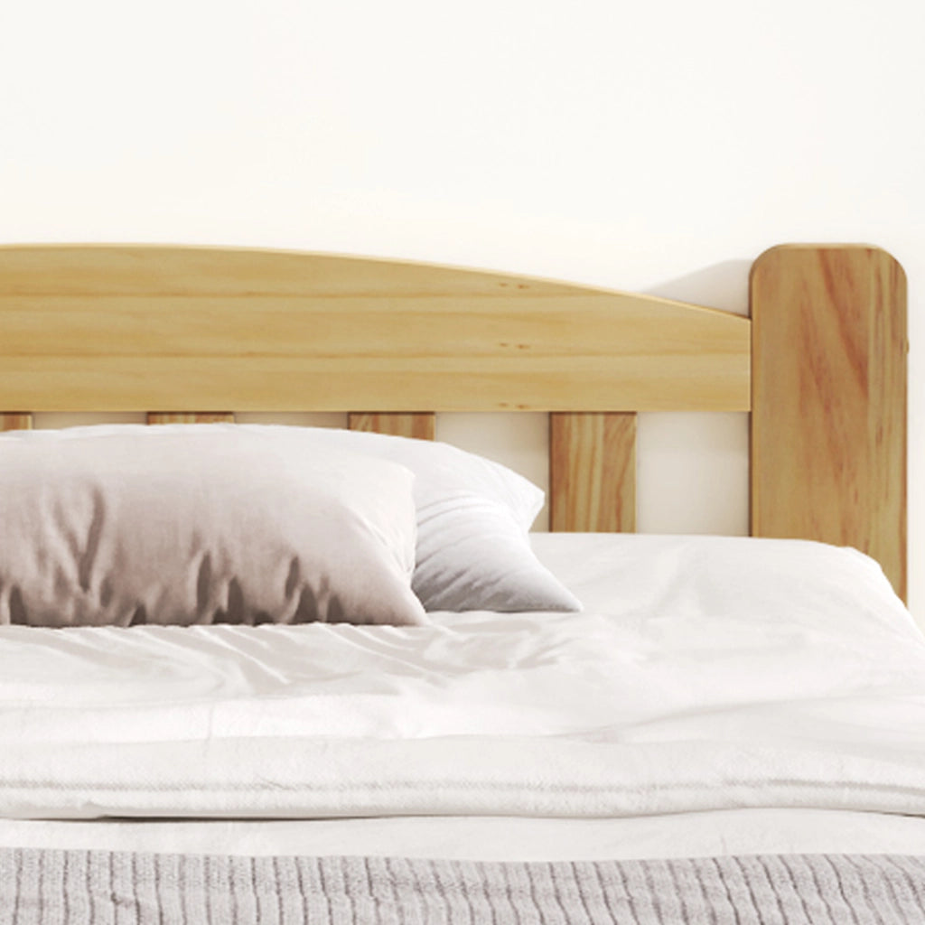 Letto futon in legno massello, letto matrimoniale, letto in legno massello naturale con testiera e rete a doghe, letto per ragazzi, letto per adulti,