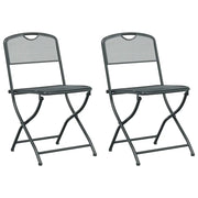 Sedie da giardino 2 pz | Sedie da Esterno Antracite 52,5 x 46 x 82 cm Ferro