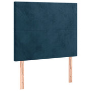 Testiera | Testata Blu Scuro 100x5x118/128 cm Velluto