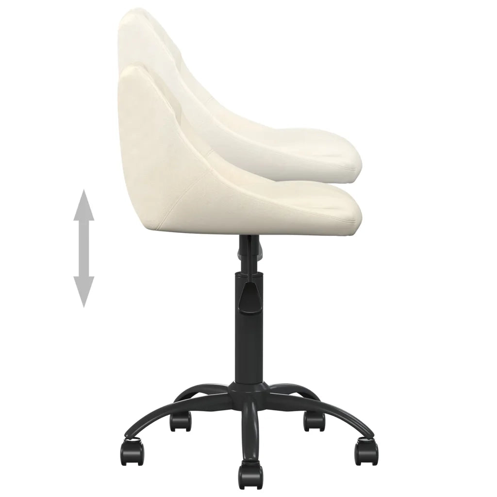 Sedia da Ufficio Crema in Velluto 3088845