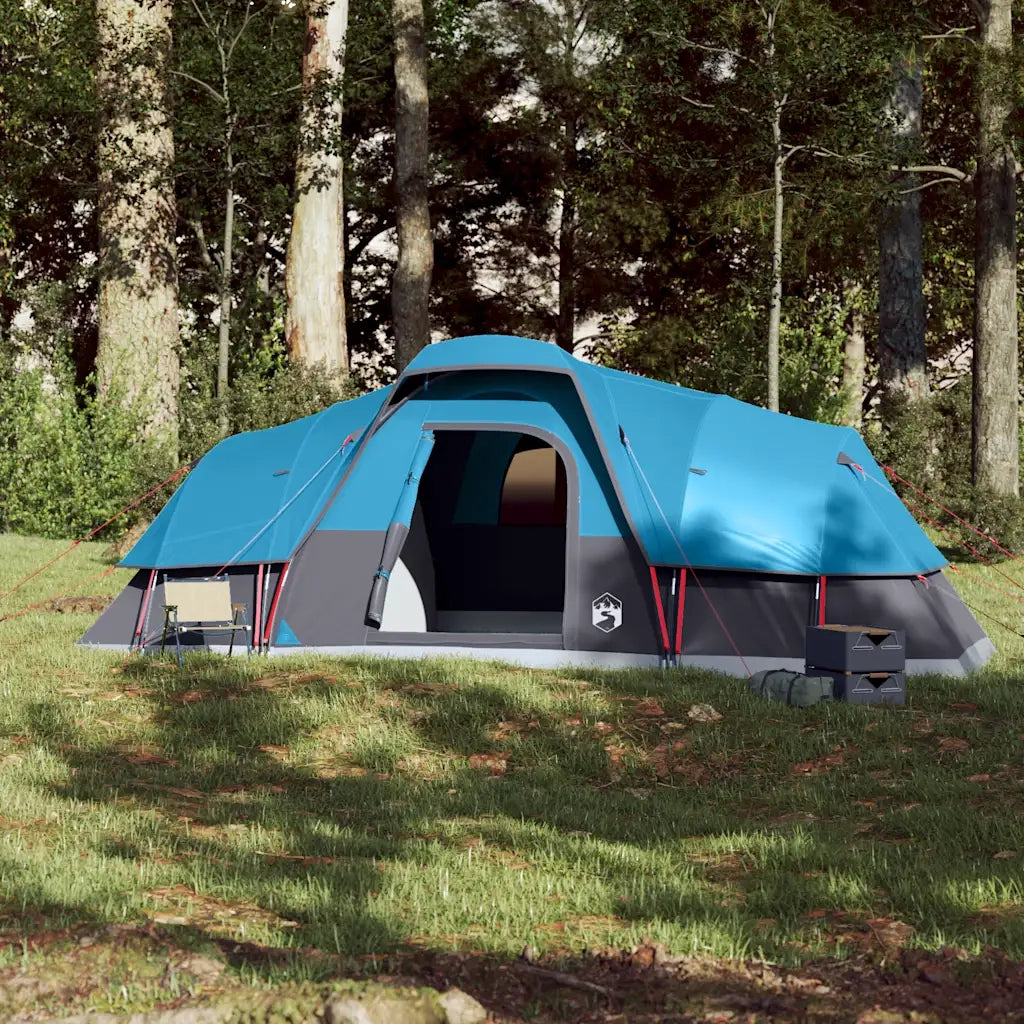 Tenda Familiare a Cupola per 11 Persone-Tenda da campeggio Blu Impermeabile
