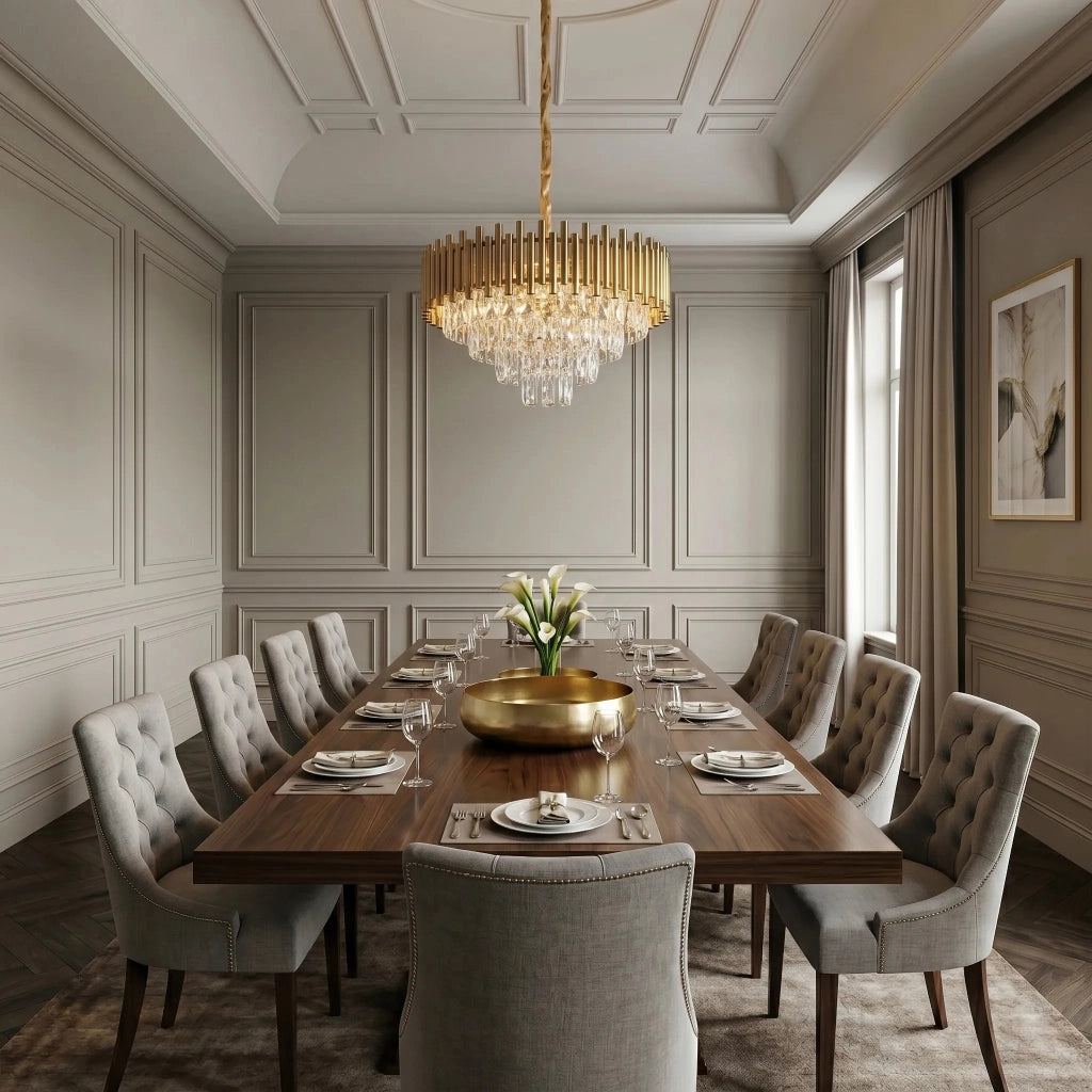 Lampada A Sospensione In Cristallo Swe103-cp Gold