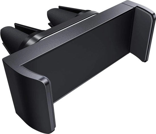 Ventilatierooster per auto con supporto per smartphone rotante 360 gradi - supporto per iPhone 11 Pro Xs XR 8 X 8P 7 7P 6S - Samsung S10 S9 S8 S7 Huawei - Argento con clip di ventilazione doppia