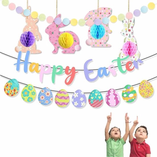 Decorazione di Pasqua Premium Set di Decorazione di Pasqua Riciclabile - Unica Cucciolata di Pasqua e Decorazione di Pasqua con Carta di Melata per Stile di Pasqua Moderna