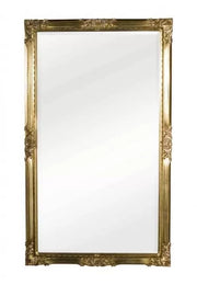 Mobili2g - specchiera in foglia oro rettangolare misure: 82 x 182 x 5,5