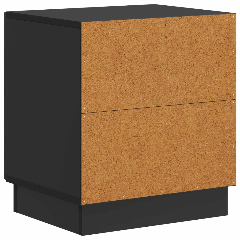 Comodino 2 pcs Nero 43 x 34,5 x 47 cm Legno ingegnerizzato 895258