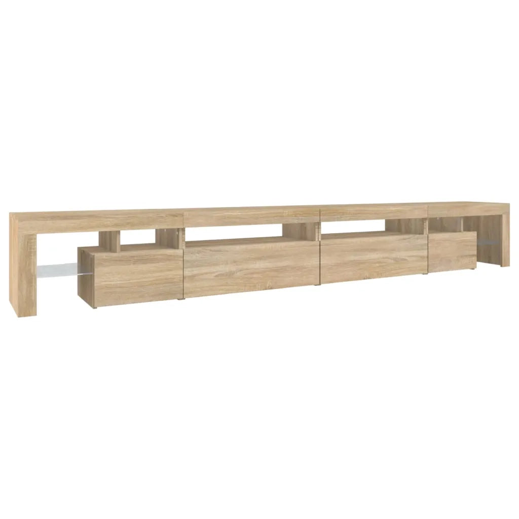 Mobile Porta TV con Luci LED Rovere Sonoma 290x36,5x40 cm 3152804