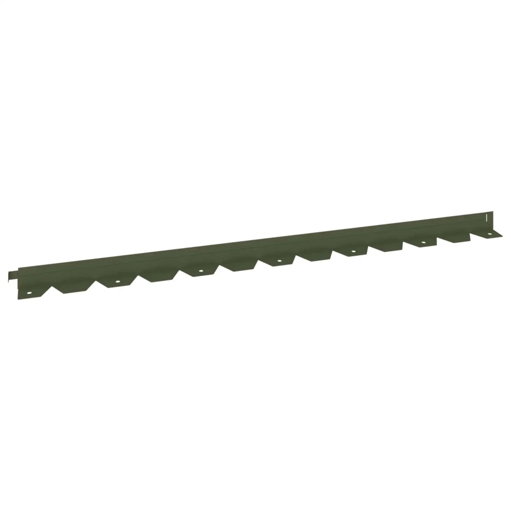 Bordura per Prato 50 pz 102 x 4 x 4 cm Acciaio Verde Oliva 8008729