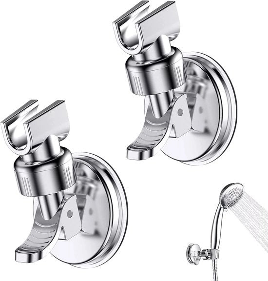 Due supporti per doccia con presa di vite, supporto per doccia regolabile con presa di vite, supporto per doccia regolabile 360°, piattaforma per doccia senza foratura, adatto per bagni di hotel
