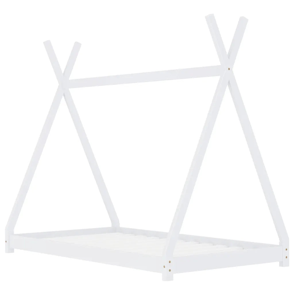 Giroletto per Bambini-Struttura Letto Bambini Bianco in Massello di Pino 90x200 cm 942684