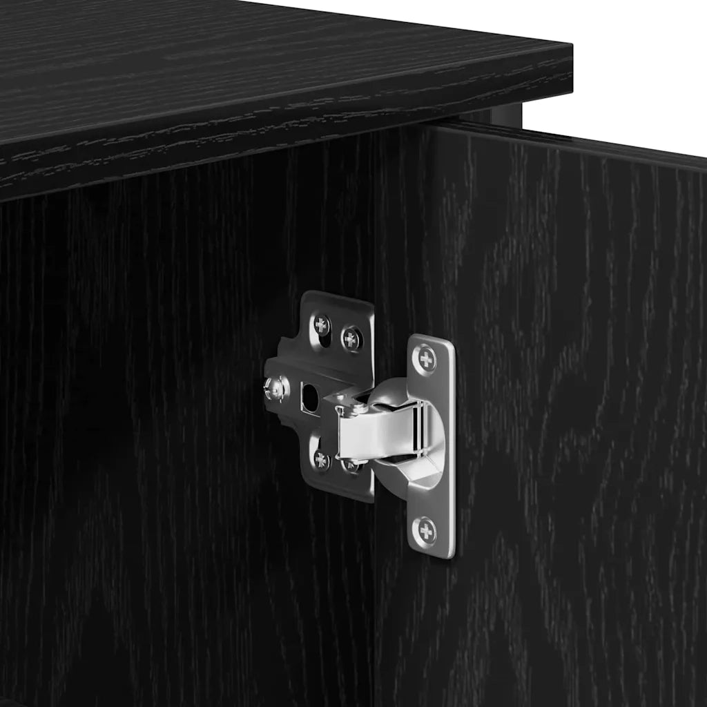 Credenza | Madia | Buffet da pranzo | Armadio da pranzo Rovere Nero 100 x 35 x 70 cm