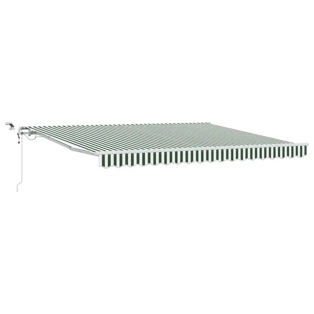 Tenda Retrattile Verde e Bianco 400 × 300 cm 3330722