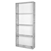 Libreria 4 Ripiani 73x24x170 Cemento/bianco Legno