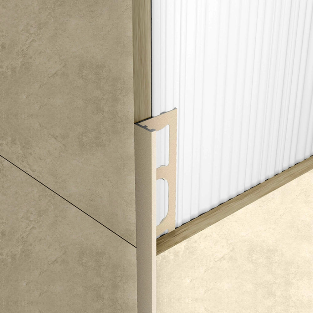 Profilo in alluminio verniciato a l per finitura parete proangle *** colore- grigio argento - 111, confezione 1