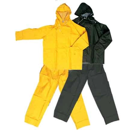 COMPLETO GIACCA E PANTALONE IMPERMEABILE 390 GR Tg. L - colore verde