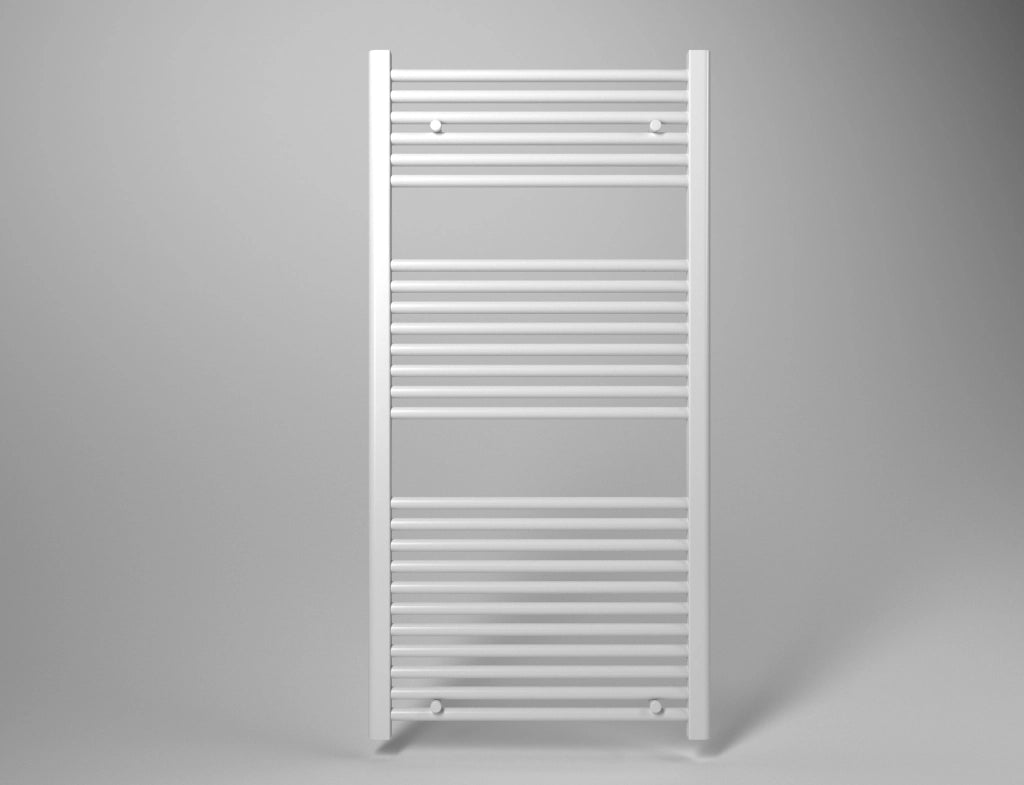 Scaldasalviette termoarredo 150x50 cm (int.45) bianco da bagno tubi dritti MICHALI