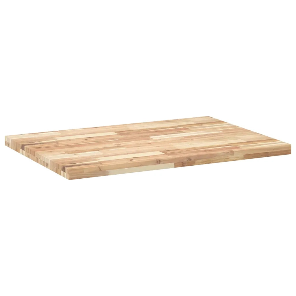 Piano Scrivania Non Trattato 120x70x4cm Legno Massello Acacia 3279745