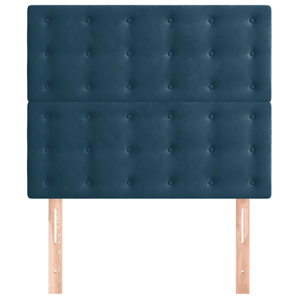 Testiera | Testata Blu Scuro 80x5x118/128 cm Velluto