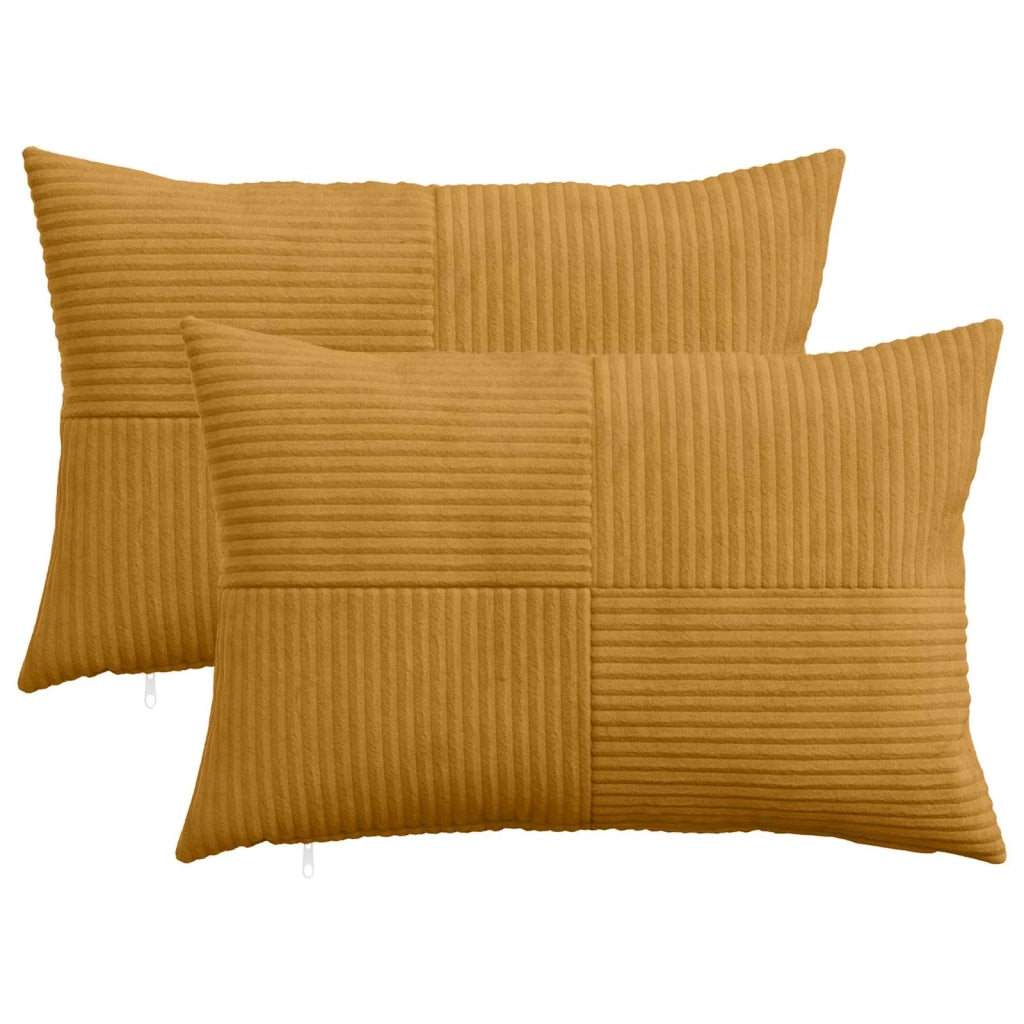 Federa 2 pcs ALMELO Giallo 40 x 60 cm corduroy 914403