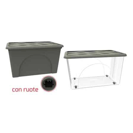 CONTENITORE  MULTIUSO 'STORAGE BOX' 45 lt, - Col. Grigio Talpa