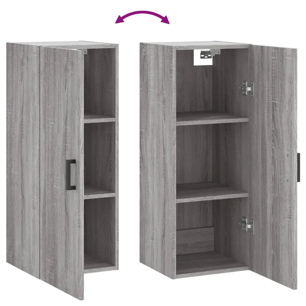 Armadietto a Muro | Mobile a Parete Grigio Sonoma 34,5x34x90 cm