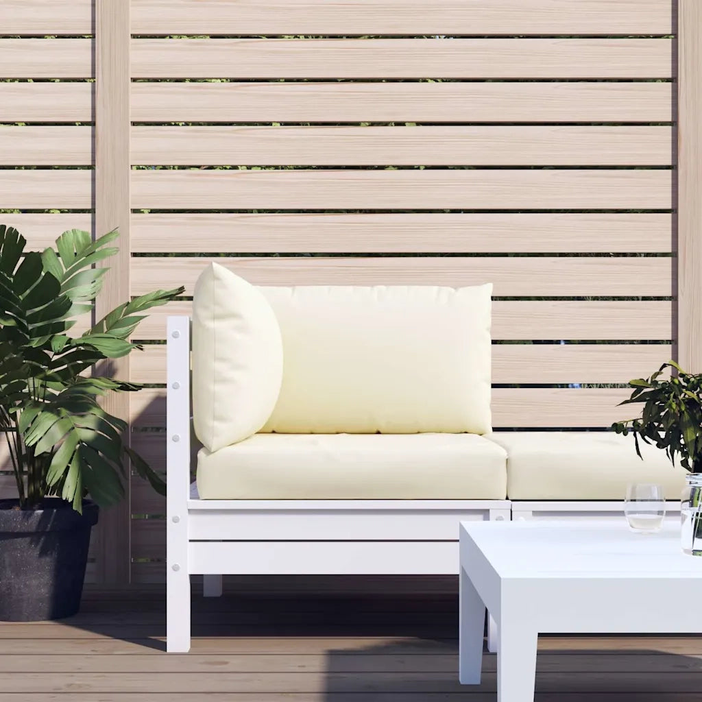 Cuscini per Pallet 3 pz | Cuscini per sedie Bianco Crema in Tessuto Oxford