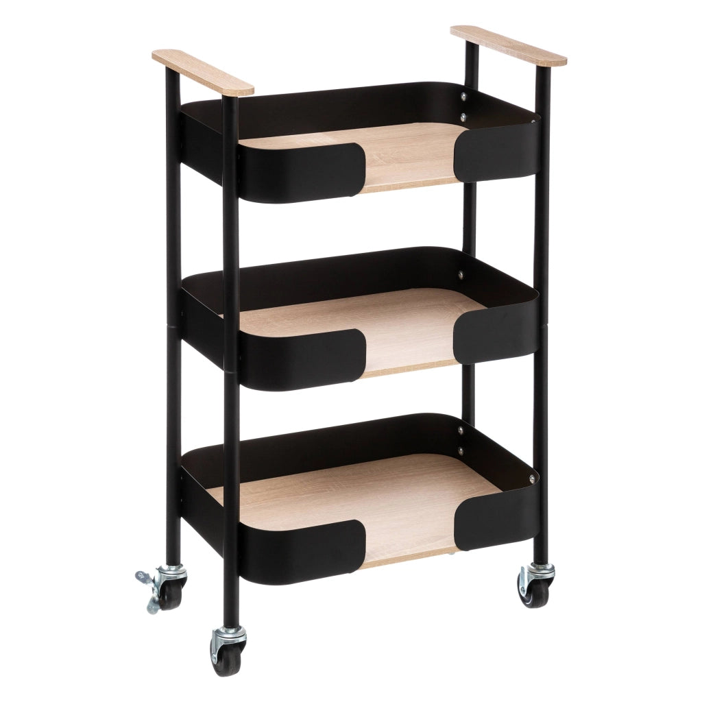 Carrello per cucina legno nero