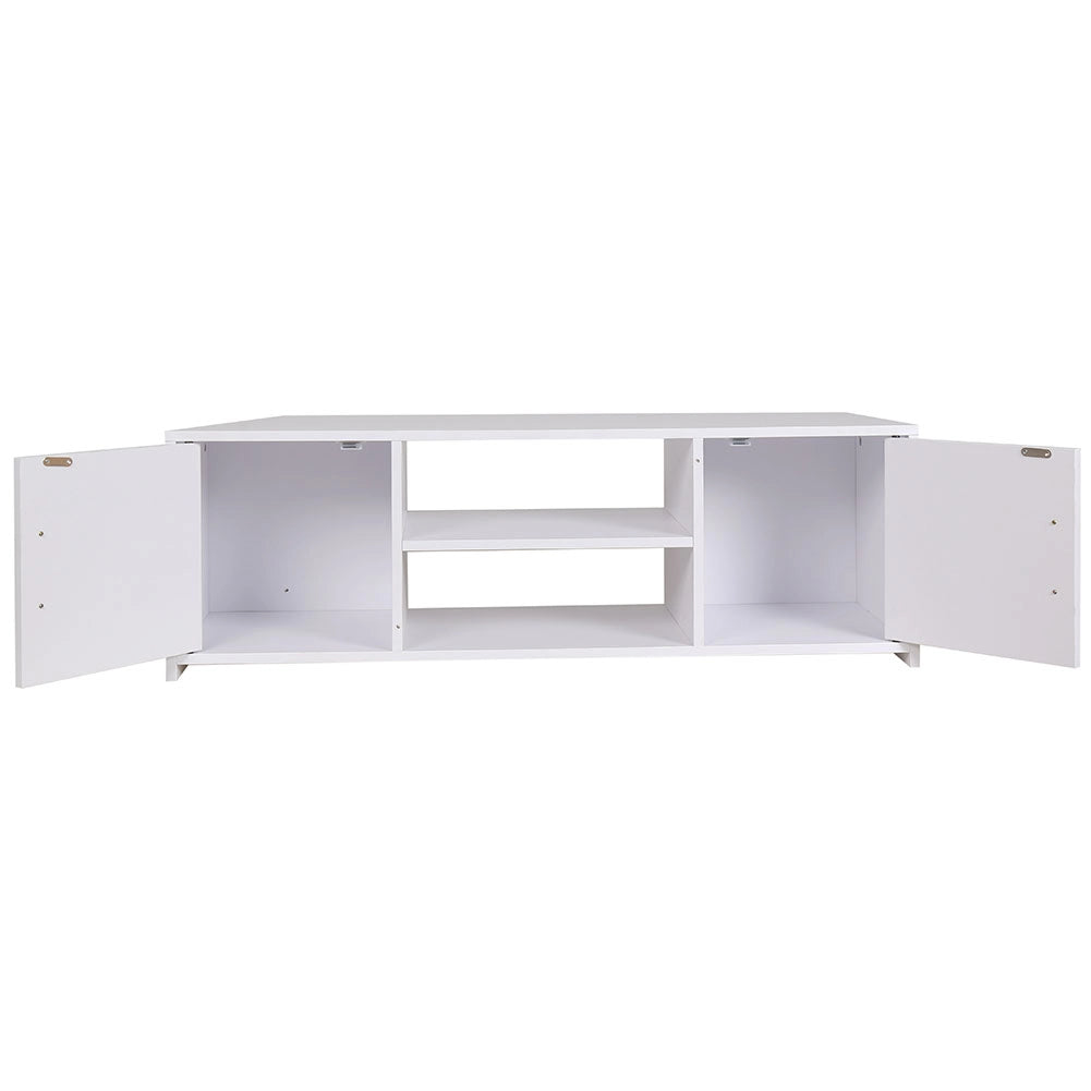 Mobile TV in Legno mdf Bianco Moderno con Ante e Scomparti Porta tv Salotto