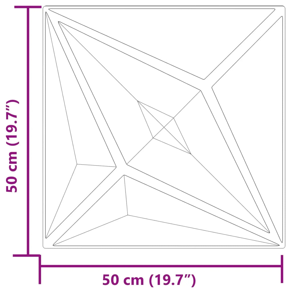 Pannelli da parete 48 pz Grigio Stella 50 x 50 cm Schiuma XPS CFW4993997