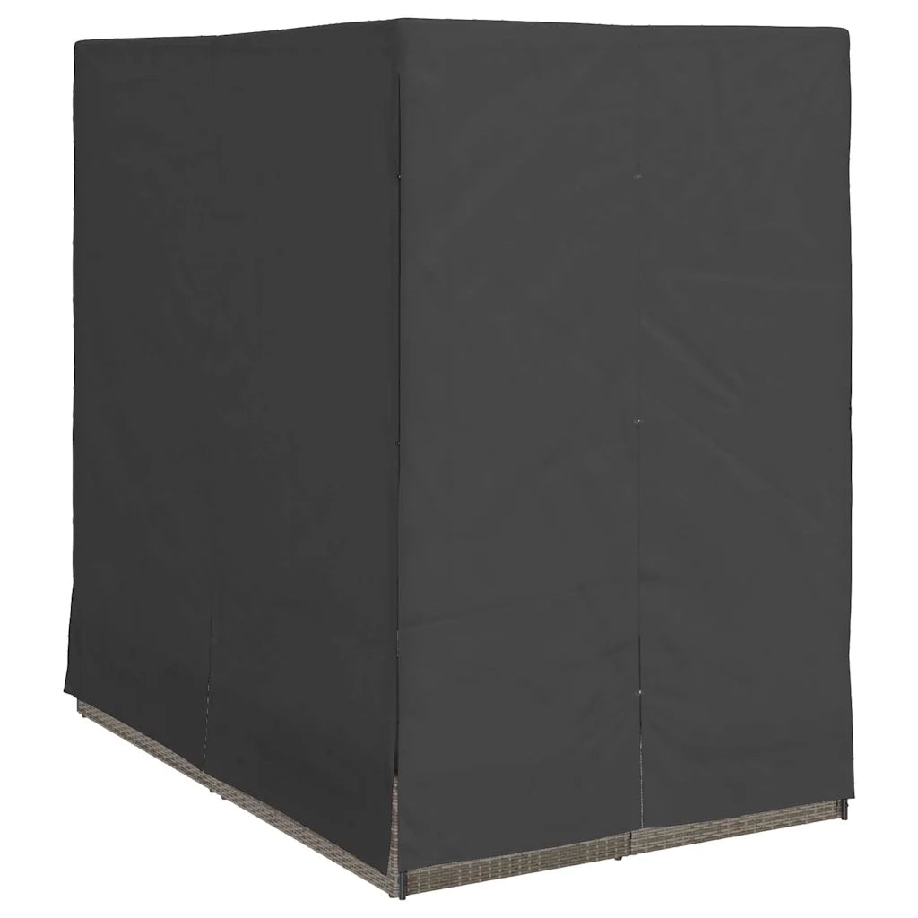 Lettino da sole doppio Grigio 205 x 129 x 200 cm polyrattan 3376129