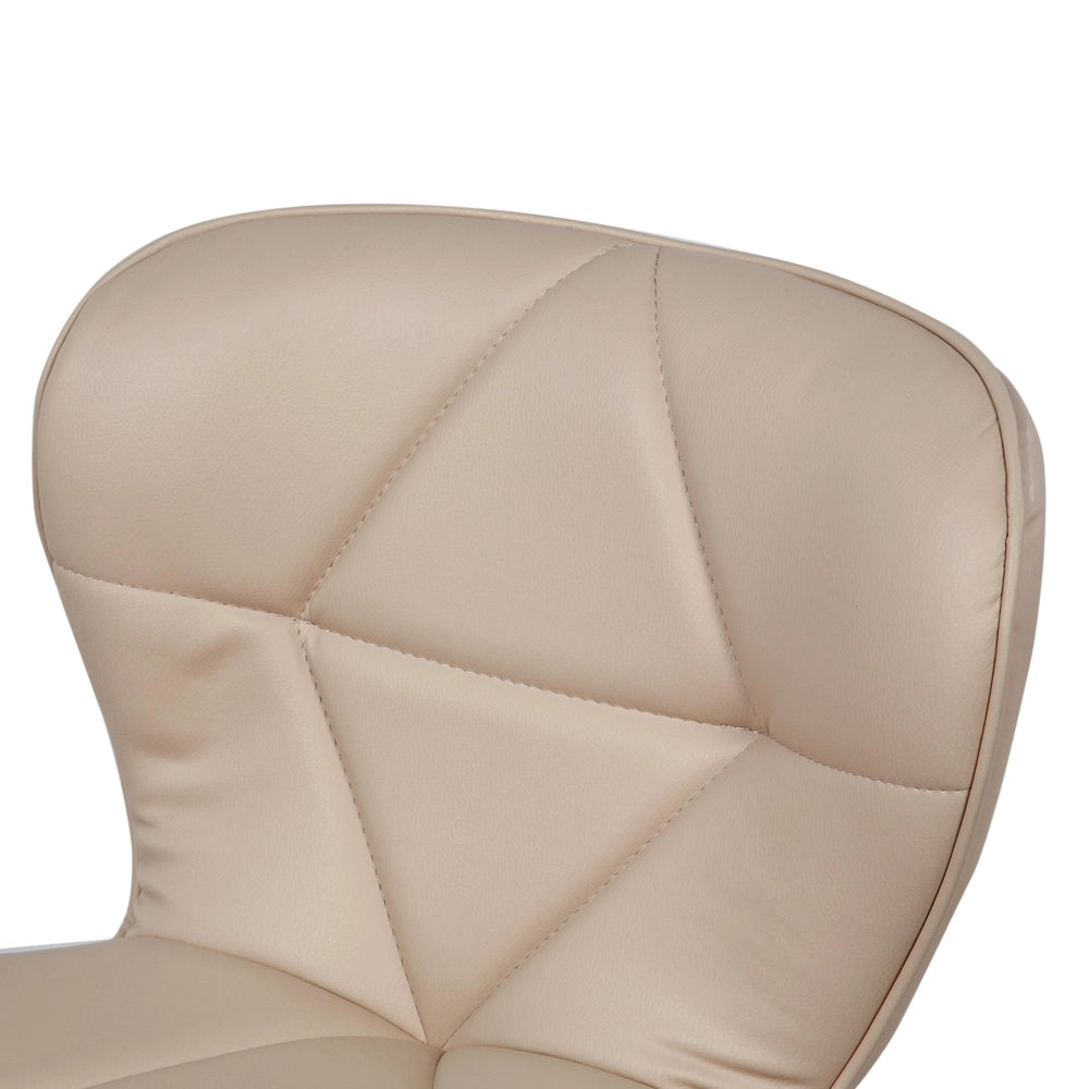 Set di 2 sgabelli da bar in ecopelle beige girevoli regolabili in altezza sedia da bar moderna da cucina
