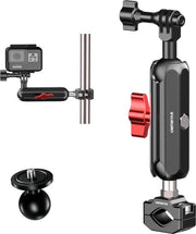 Accessori per Montaggio di Camera - Kit per Testa a Sfera a 360° e Braccio Magic - Fotografia Libera per Motocicletta e Bicicletta - Azione Camera (Montaggio a Viti)