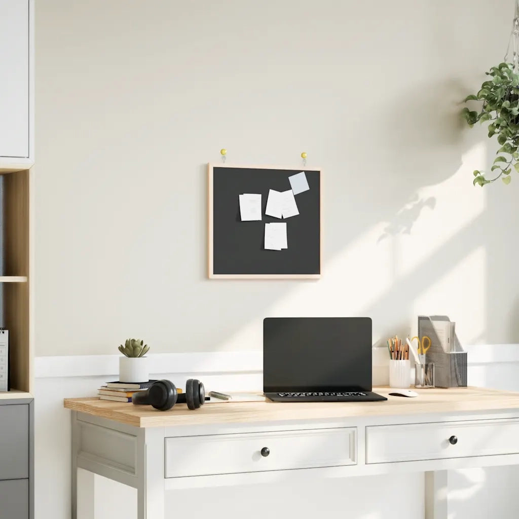 Lavagna con Cornice in Legno Massello di Pino Nero 40x40 cm CFW9890978
