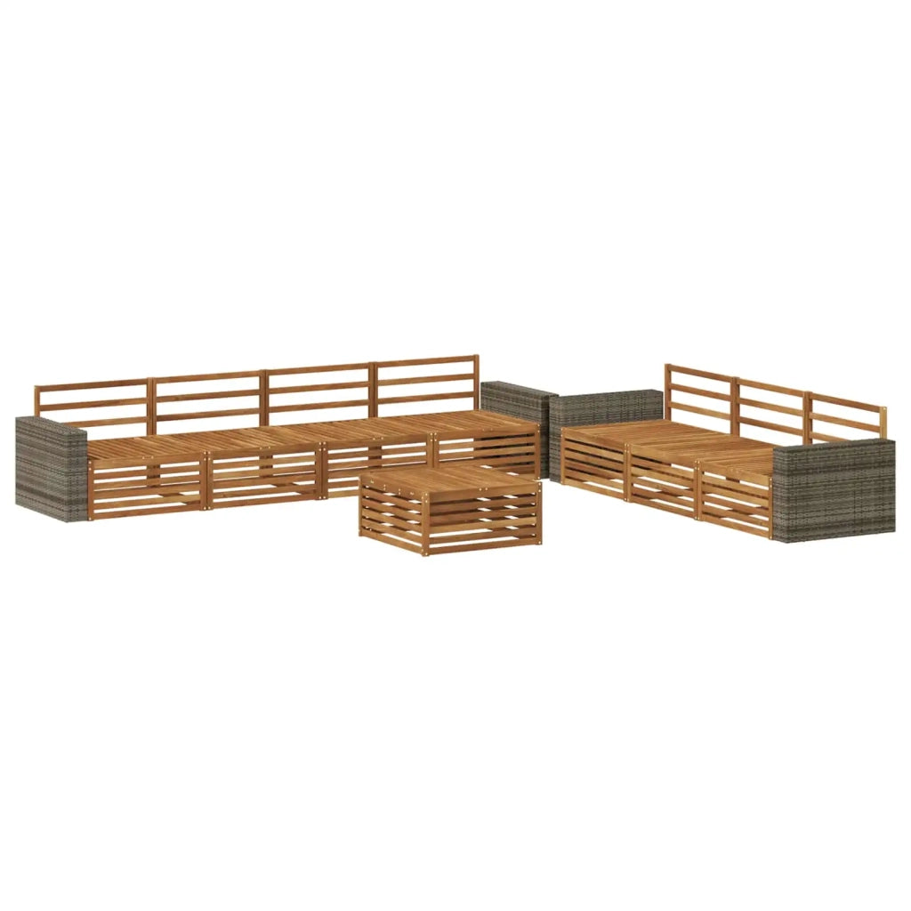 Set di divani da esterno 8 pcs Naturale 79 x 79 x 37 cm 3383127