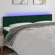 Testiera a LED-Testata con LED Verde Scuro 160x5x78/88 cm in Velluto 713582