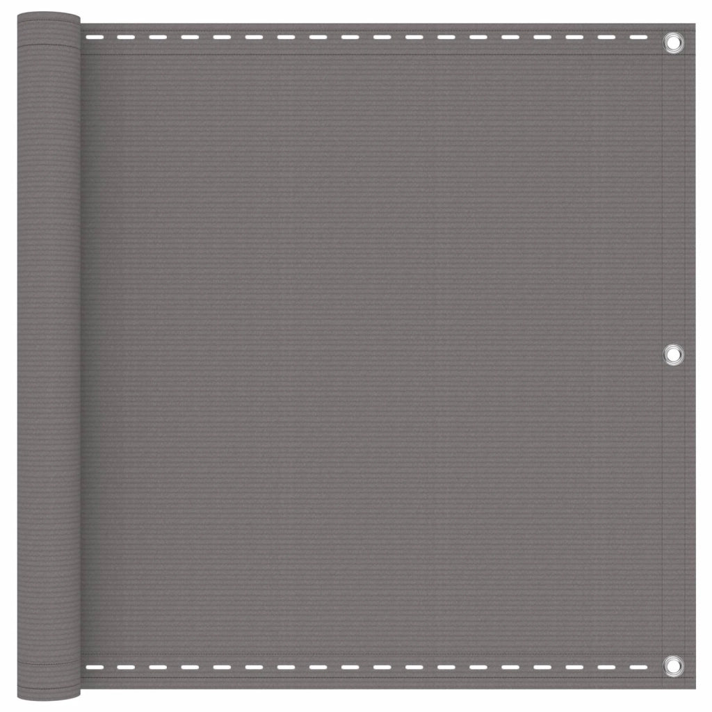Schermo da balcone Grigio Chiaro 120 x 1000 cm HDPE e alluminio 4003266