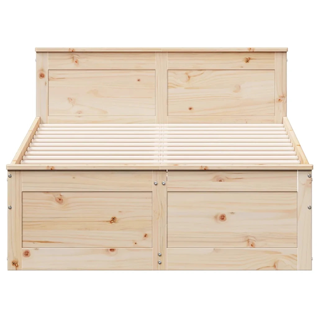 Giroletto senza Materasso con Testata 135x190 cm Massello Pino 3308780