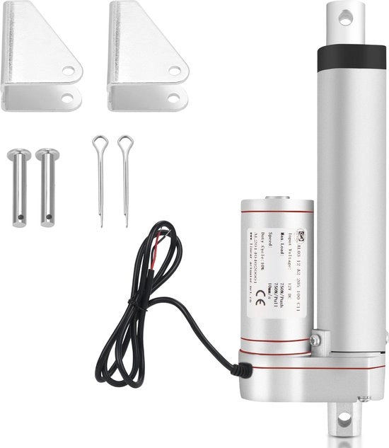 Attuatore Lineare 12V Alta Velocità 5.7mm/s 1500N 200mm Deuropener Elettrico