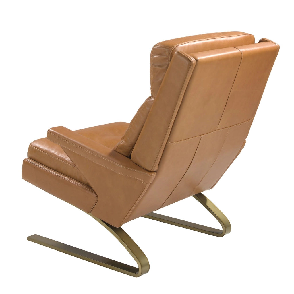 Poltrona in pelle Camel